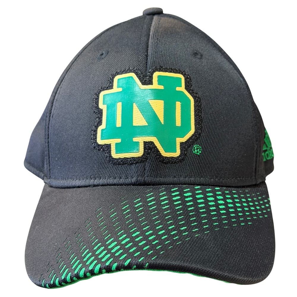 Adidas Notre Dame Fighting Irish Hat Mens OSFM Black Green Snapback Cap Sporty